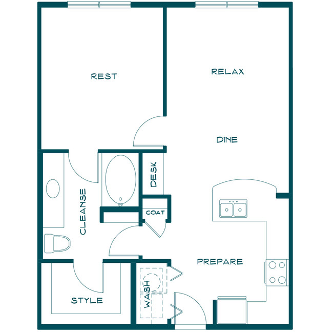 A1 - 1 Bedroom, 1 Bath - The Commons of Chapel Creek