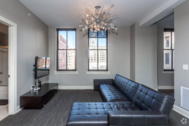 2BR 1,211 SF - Living Room - Union Arcade Building