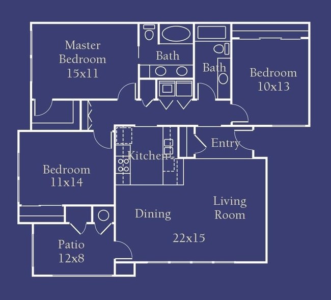 3BR/2BA - Sterling Oaks Apartments