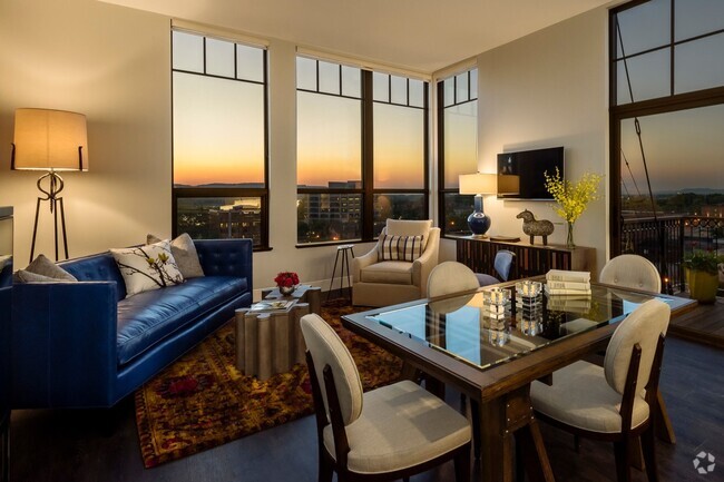 Beautiful view of Luxury Downtown La Patio Apartments With Fireplace