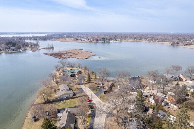Aerial View of Otter Lake and Sylvan Lake in Waterford