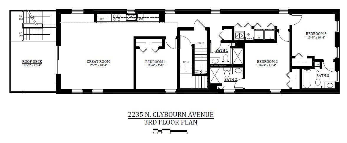 Plano de planta - Clybourn Manor