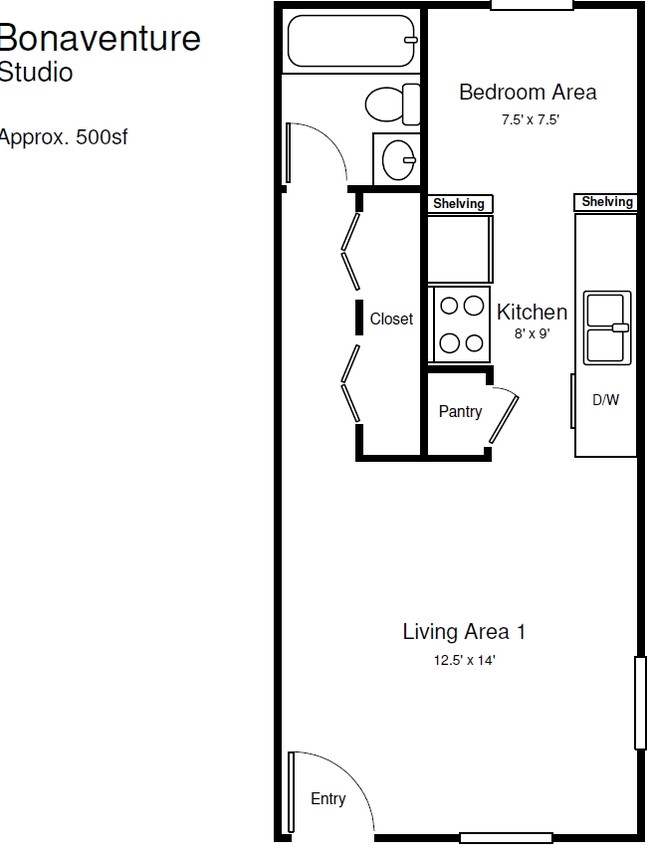 Estudio - Bonaventure Apartments