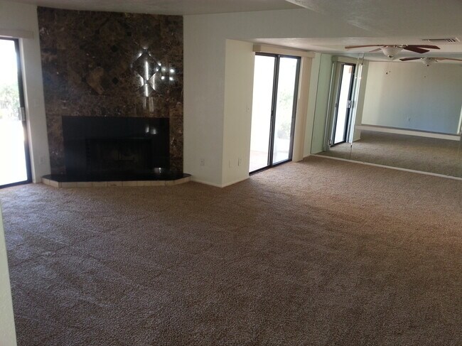 living room with fireplace - 12247 N Fountain Hills Blvd