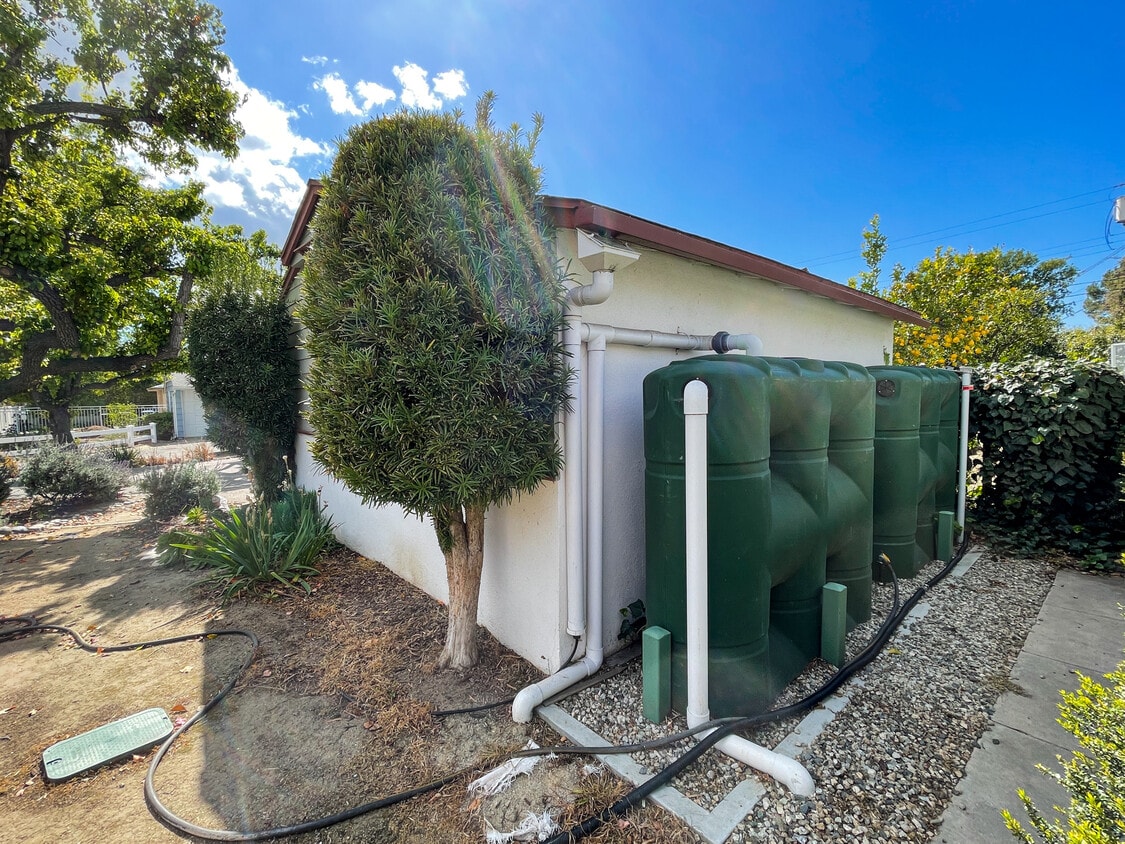 1100 Gallon water capture tanks. - 6461 Gaviota Ave