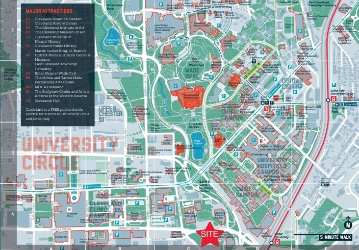 Mapa de las atracciones - Liberty Fairchild Apartments
