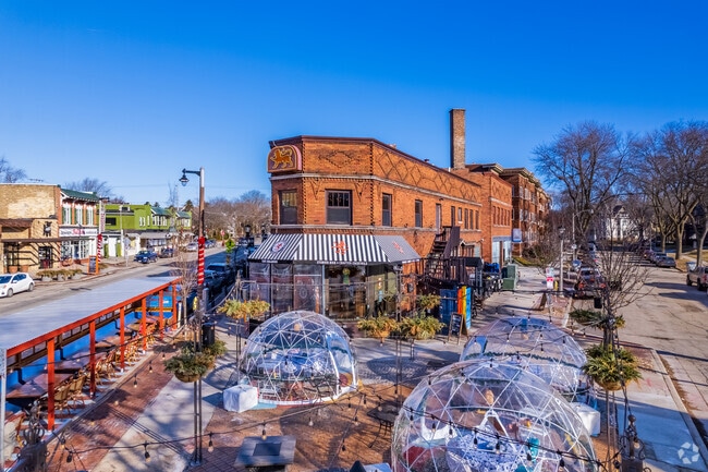 Café Hollander in Northpoint offers unique domes for outdoor seating when it's too cold to sit outside.