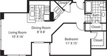 One Bedroom 856