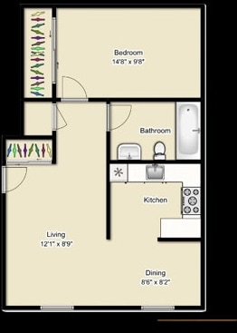1HAB/1BA - Kingston Manor