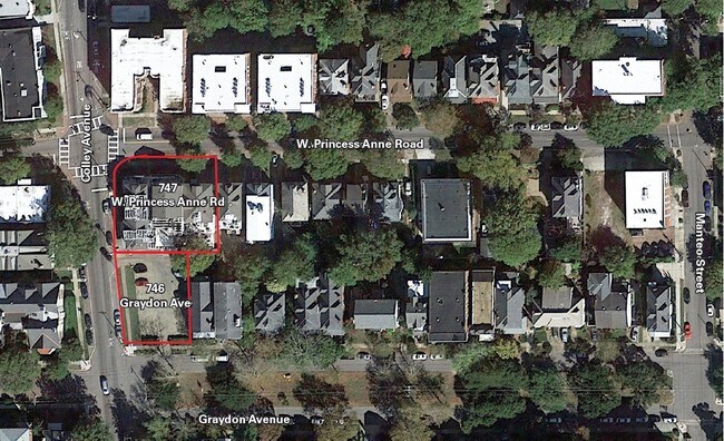 Aerial Photo - 747-749 W Princess Anne Rd