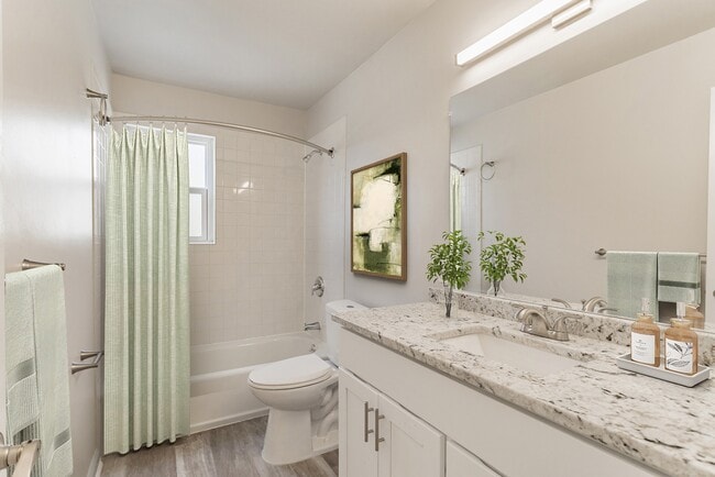 Elevate your lifestyle at Eagle Rock Apartments at North Plainfield with stylish bathroom features, modern finishes, and ample natural light. Enjoy your own serene retreat. Schedule a tour today to see it for yourself! - Eagle Rock Apartments at North Plainfield