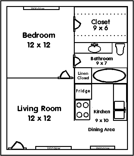 1BR/1BA - Belford Apartments