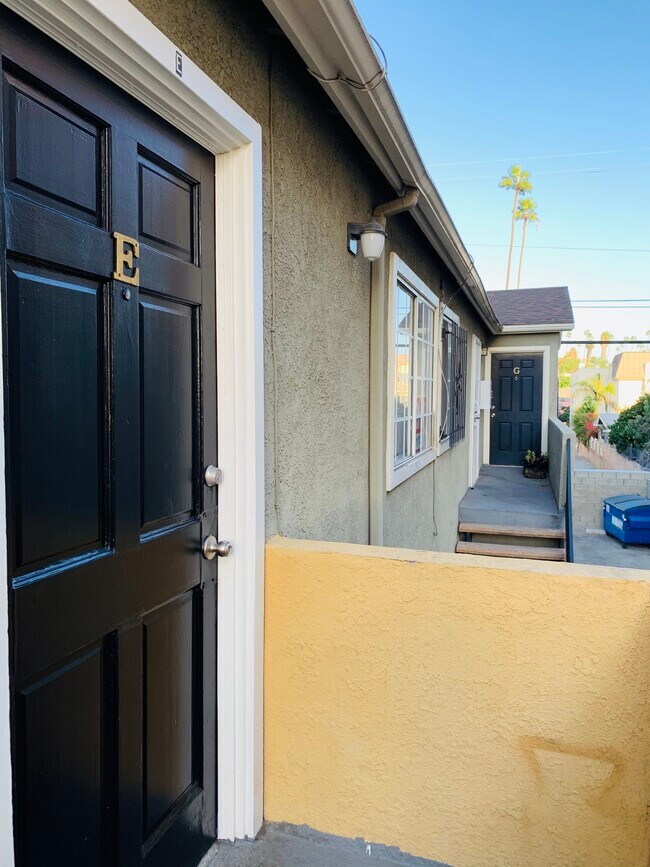 Unit E Front Door - 136 N Mariposa Ave