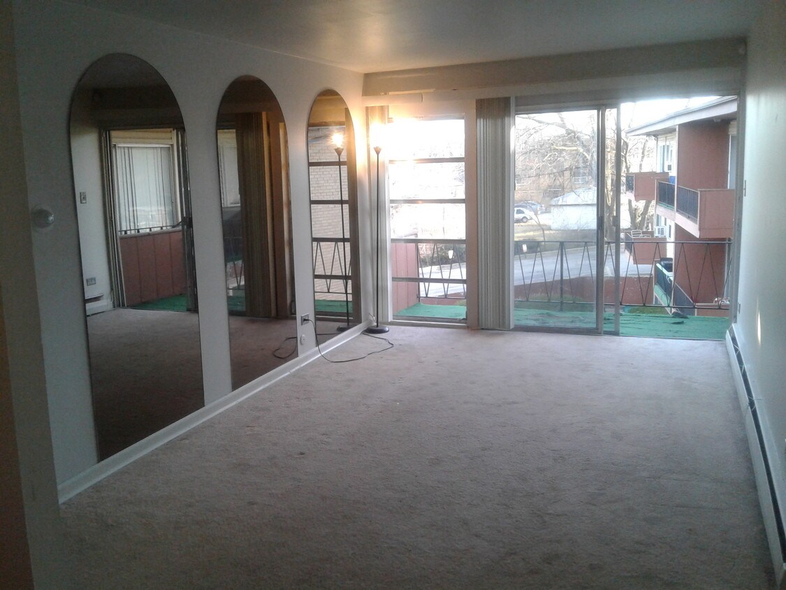 Living room, courtyard view - 605 N Wolf Rd