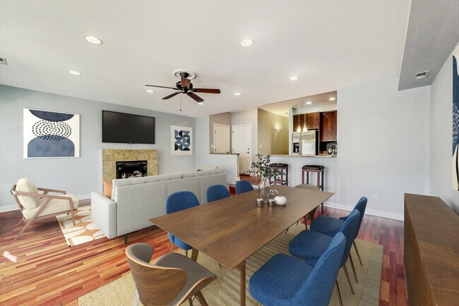 Living / Dining room combo - 1238 N Milwaukee Ave