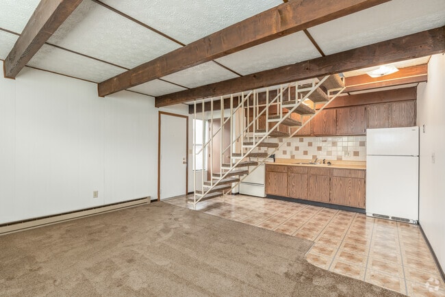 1BR, 1BA - 672SF - Living Room - The Grove Apartments
