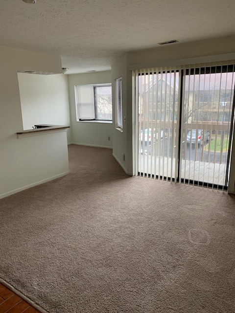 living room- sliding glass doors to balcony - 2201 Hedgerow Rd