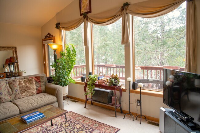 Acogedor salón con bonitas vistas y chimenea. - 4772 County Road 72