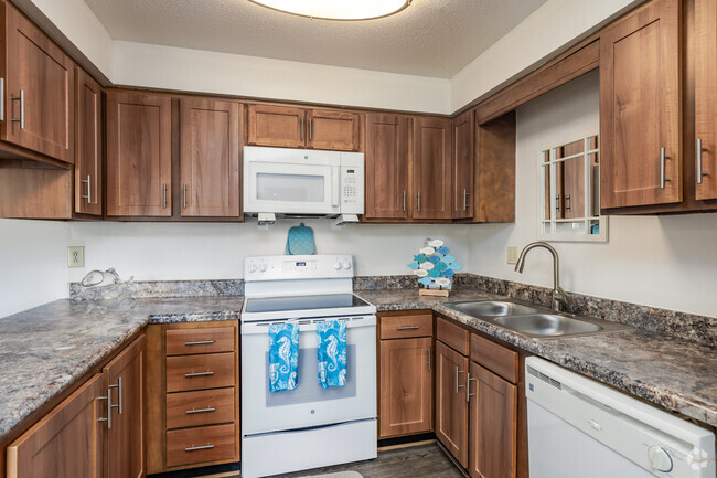 2 BR, 2 BA - 987SF - Kitchen - Ocean Pebbles Apartments