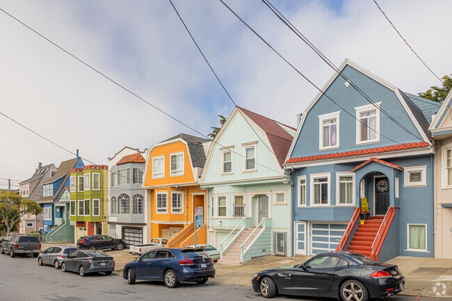 Colorful homes define the urban design of San Francisco's Inner Sunset.