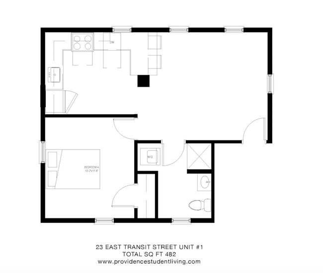 1x1 - 23 East Transit Street - Unit 1 - Trenton Street Homes
