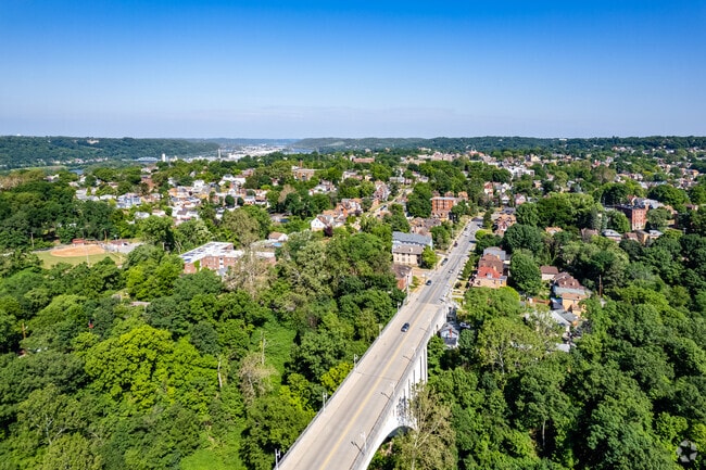 Bellevue sits in the hills of the Ohio River Valley.
