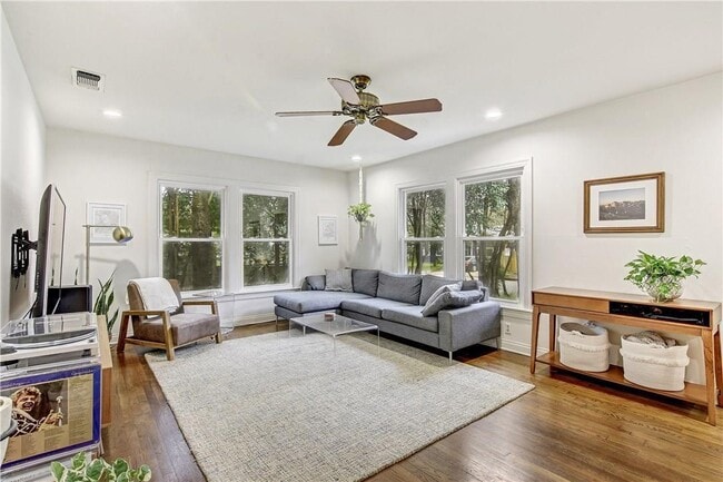 Open Living Room with Large Windows, Great Lighting - 5715 Joe Sayers Ave