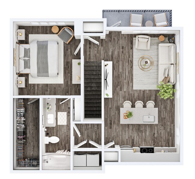 Plano de planta - Icon Apartment Homes at Lovell Road