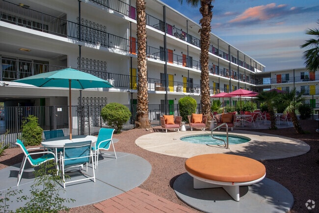Multiple On-Site Amenities Such as a Pool, Yoga Studio, Business Room, and Clubhouse - Sahara Apartments
