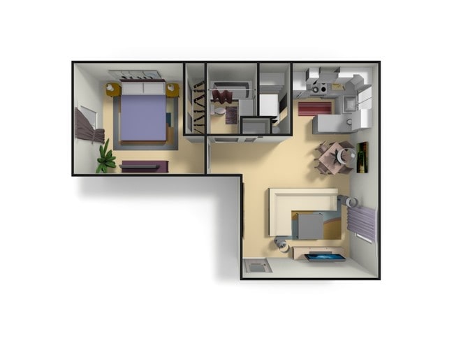 1-bd-1-ba-end.png - Hickory Trace Village Apartments