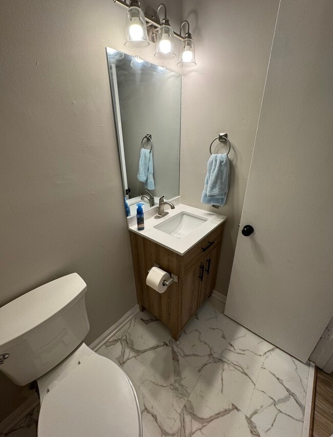 Powder room on middle floor - 202 Huntington Ln