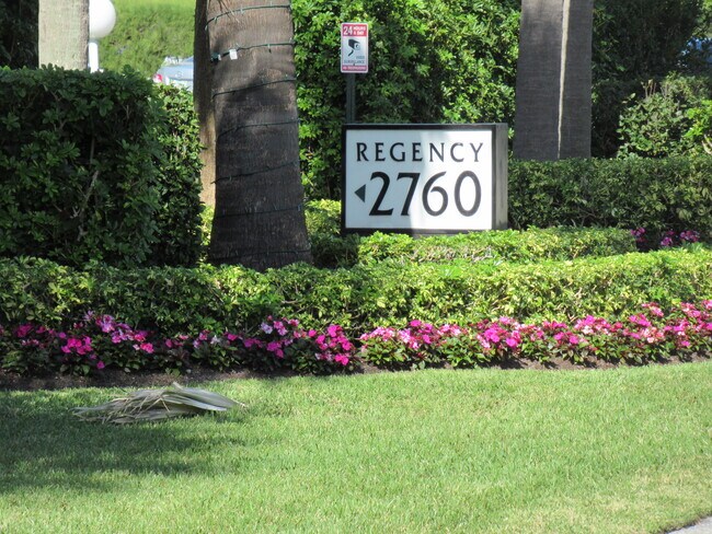entrance landscaping - 2760 S Ocean Blvd