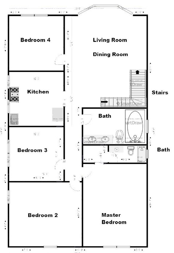 Floor Plan - Not to Scale - 89 Fraser St