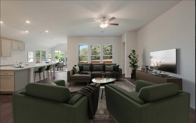 Open-Plan LR, Dining & Kitchen - 417 Foxbrook Way