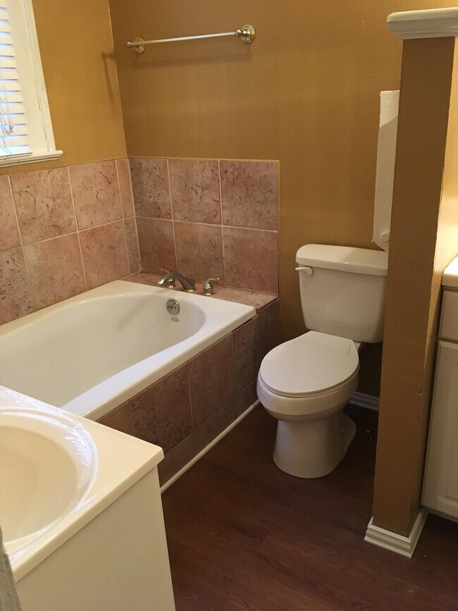 back bathroom with tub/shoer - 821 Mantooth Ave
