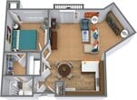 1 Bedroom 1 Bathroom