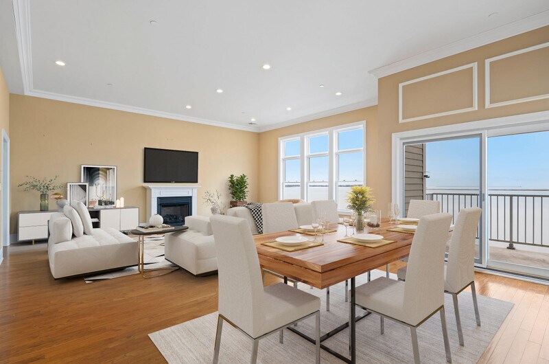 Living room virtually staged - 150 Harbour Close