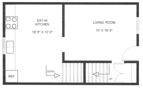 2BD/1BA - Village Square