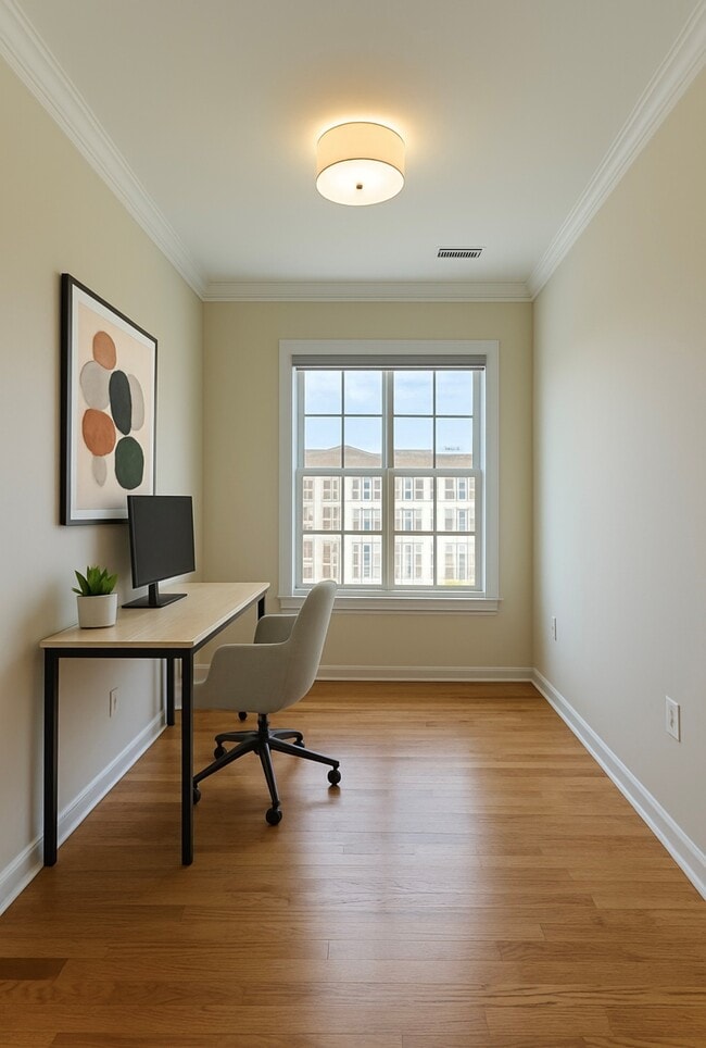 Den (virtually staged) - 132 Clocktower Dr