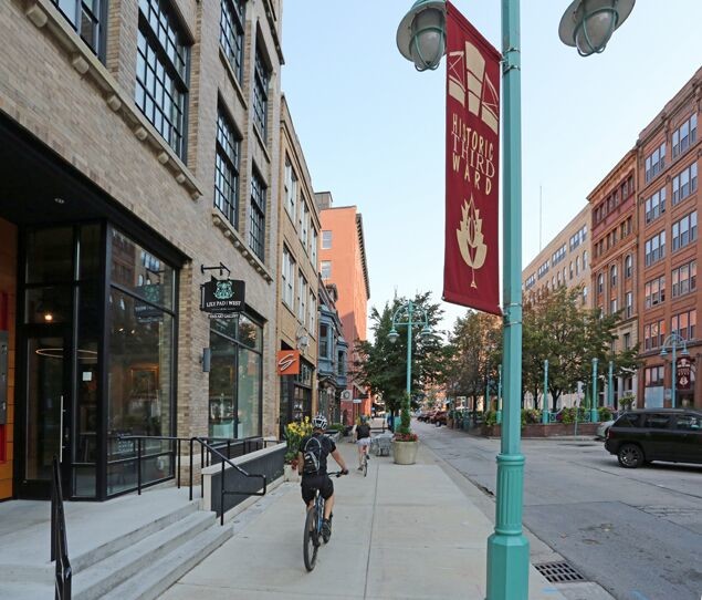 Broadway Street is walkable and bike-friendly