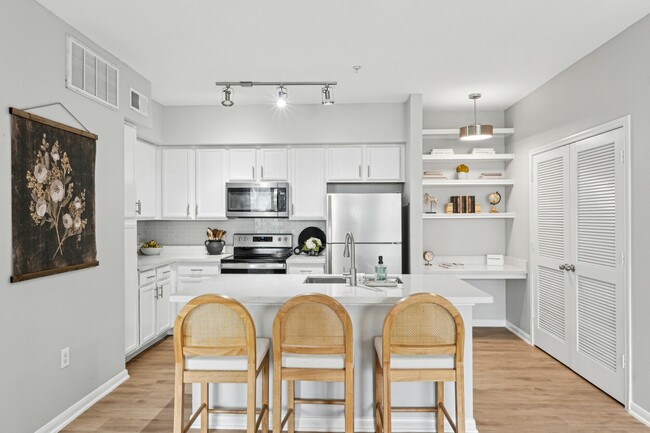 Large Kitchen with Desk Area and Kitchen Island - The Henry at Woodland Hills