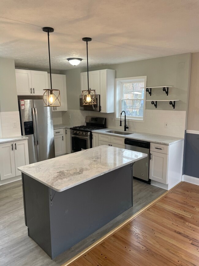 The luxury kitchen provides plenty of countertop space to entertain, complete with no-slam cabinets - 3123 Keswick Rd