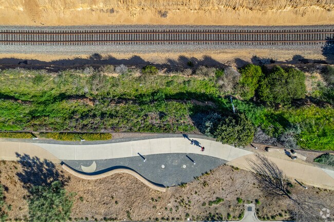 The Coastal Rail Trail is a favorite for locals to take a stroll in Solana Beach.