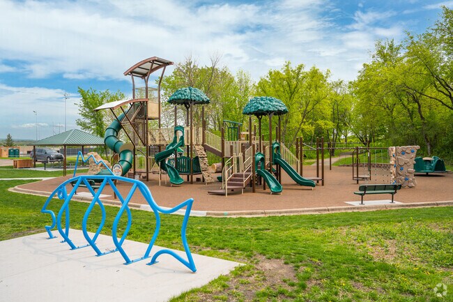 Savage Community Park has a large playground with pickleball courts and baseball fields.