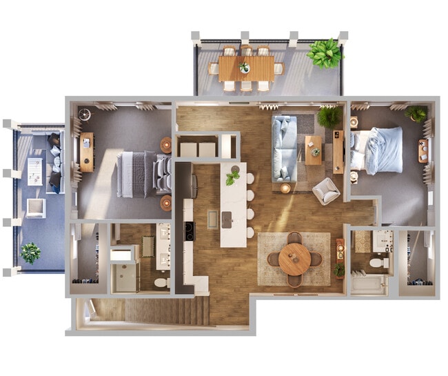 B4 with Primary Balcony and Living Balcony - Boardwalk Village