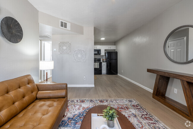 2BR, 1BA - 689SF - Living Room - Westside Commons Apartments