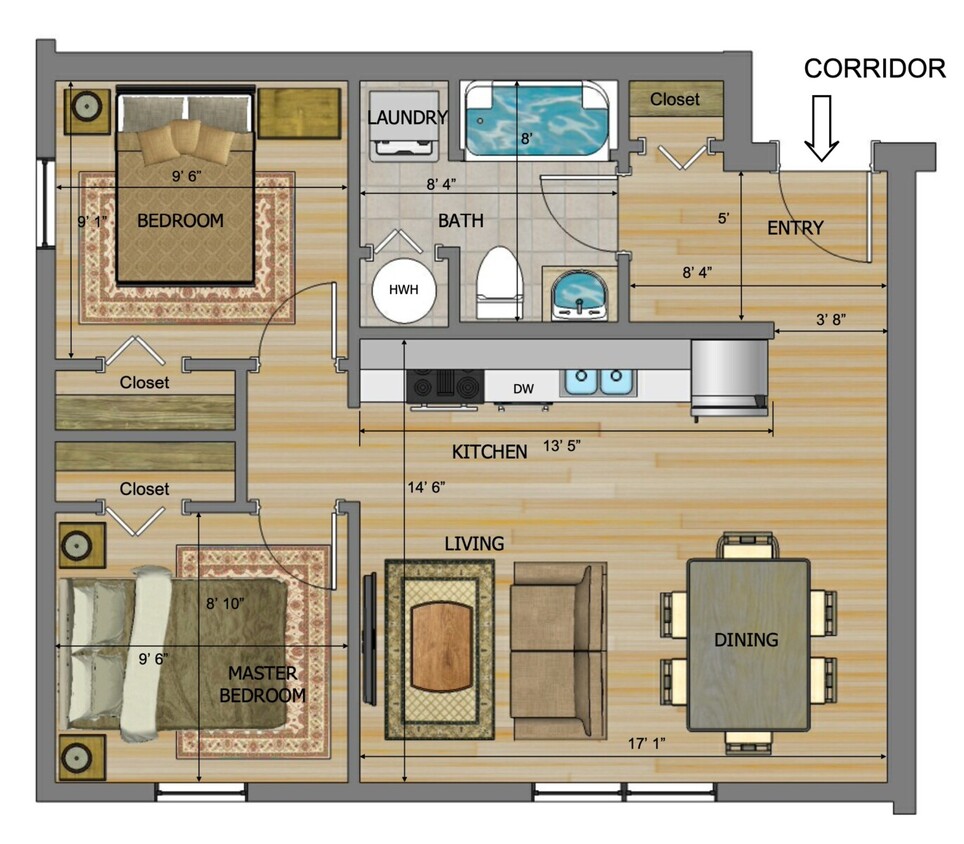 Floorplan - Bishop Gate Residences