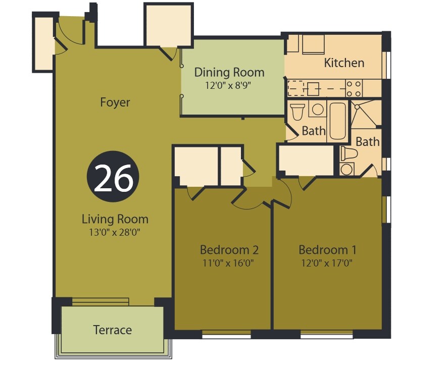 2BR/2BA - Briar Wyck