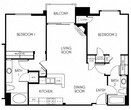 2 Bed 2 Bath Plan F