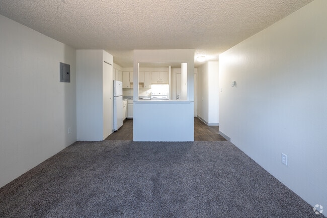 2BR, 2BA - 845SF - Living Room & Kitchen - Cherry Ridge